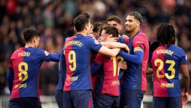 مباراة برشلونة وكومو بث مباشر