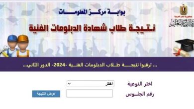 نتيجة الدبلومات الفنية الدور الثاني 2025