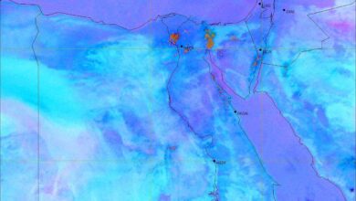خريطة مواعيد سقوط الامطار 2025