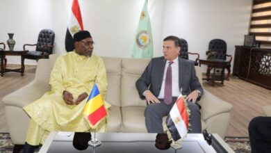 وزير الزراعة يستقبل وزير الثروة الحيوانية التشادي لبحث سبل التعاون بين البلدين