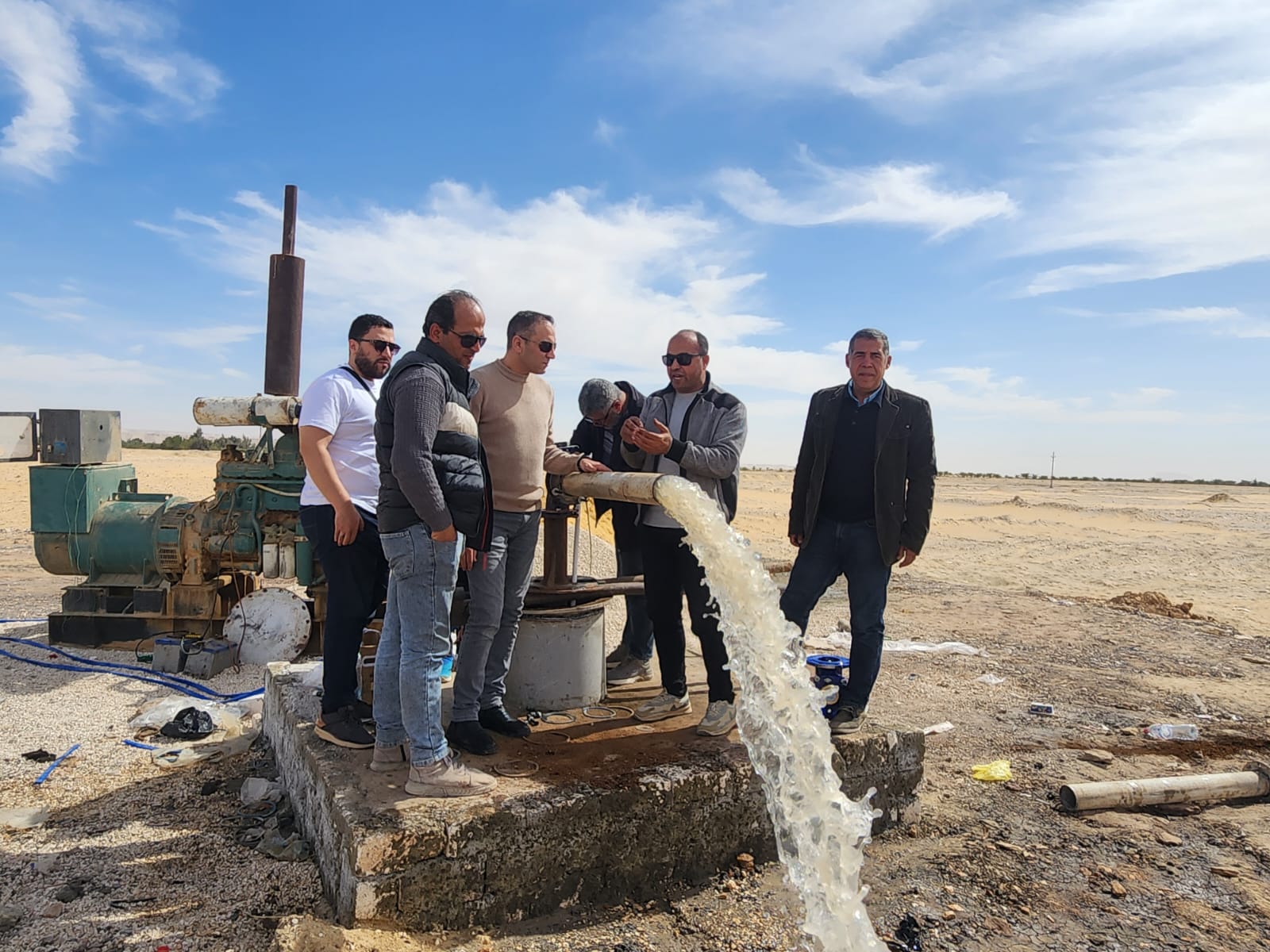 أكساد تتابع مشروع “الواحات الخضراء” بالوادي الجديد وتنجز بئرًا جوفيًا بعمق 200 متر