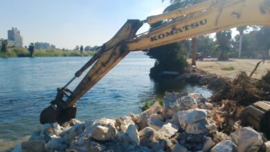 ازالة التعديات على مجري نهر النيل