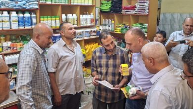 حملة تفتيشية لحصر محلات الاتجار في المبيدات المرخصة وغير المرخصة