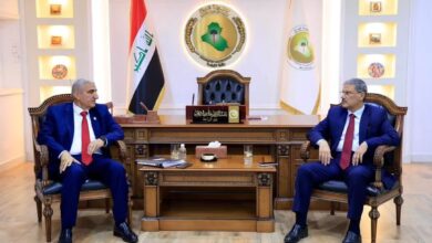 وزير الزراعة العراقي يستقبل الدكتور نصر الدين العبيد